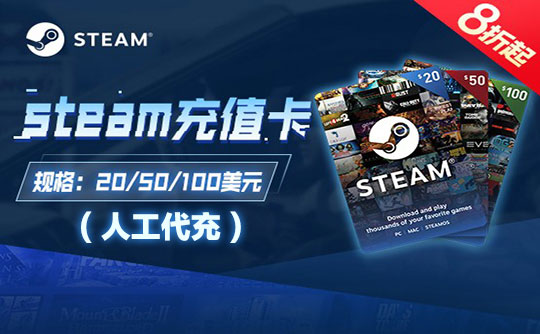 Steam充值卡-20美金(人工代充)