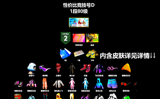 性价比竞技号D 带初始(库存皮肤详见下图)