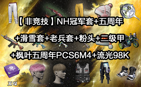 【非竞技】PUBG皮肤账号L (粉头+甲)