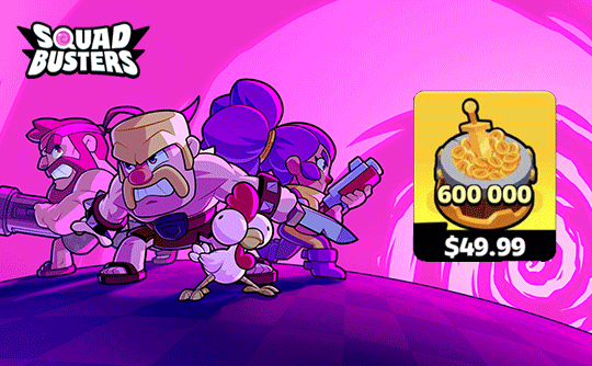 600000金币(国际服)上号代充 爆裂小队Squad Busters
